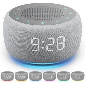 Sound Machine & Alarm Clock 2-in-118 Soothing Sound 7 Night Light Sleep Timer